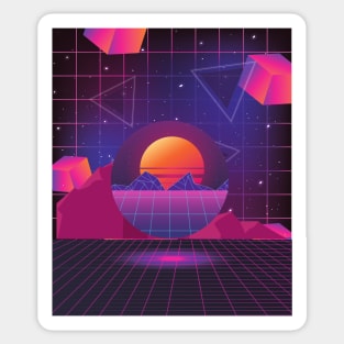 Synthwave Aesthetic Sticker